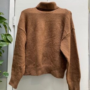 Warm Camel Turtleneck Long Sleeve